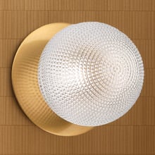 Lassie Diamond Cut Glass Cool White LED Outdoor Wall Light